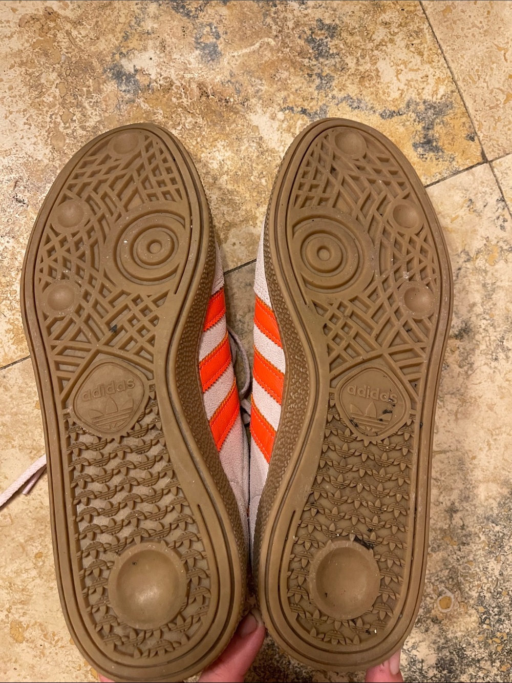 Pink Suede Low-Top adidas samba spezial Sneakers with Coral Orange Stripes sz 9 - Picture 6 of 6